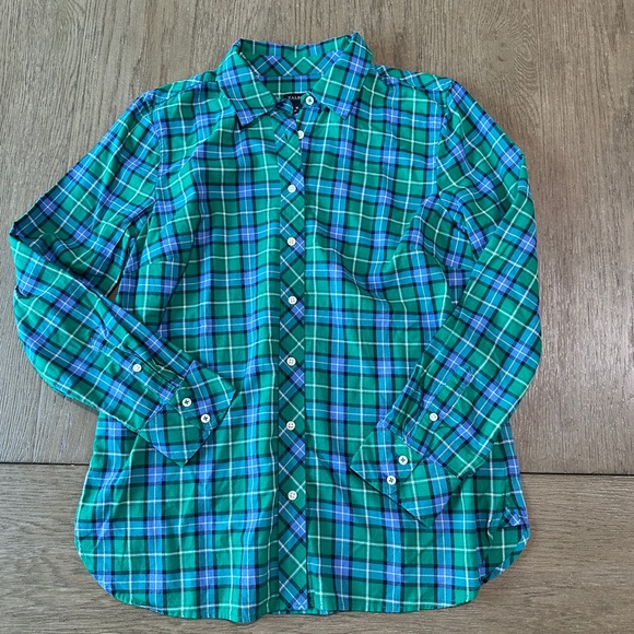 Talbots Tops - Talbots Plaid Button Down Shirt Size Medium